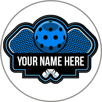 PERSONALIZED PICKLEBALL PADDLES TAG- PADDLE DESIGN WHITE