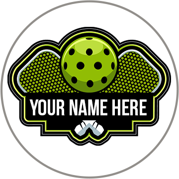 Personalized Pickleball Paddle Tag- Design White with Paddle