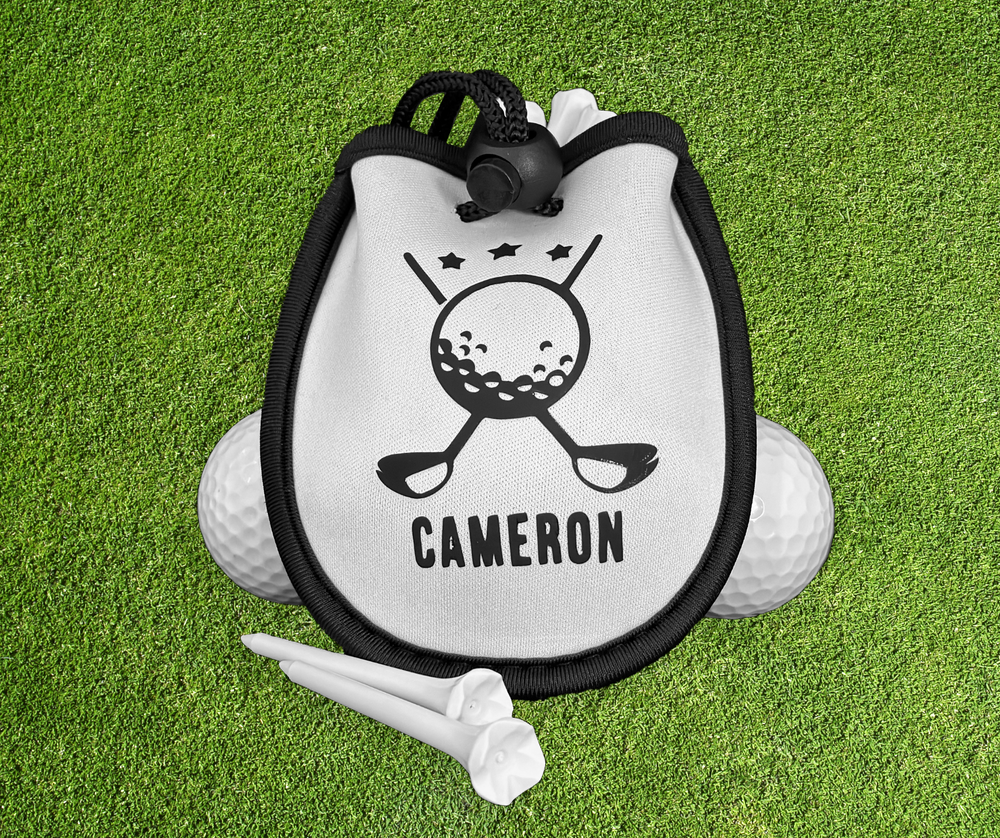 Personalized Neoprene Golf Ball & Tee Pouch