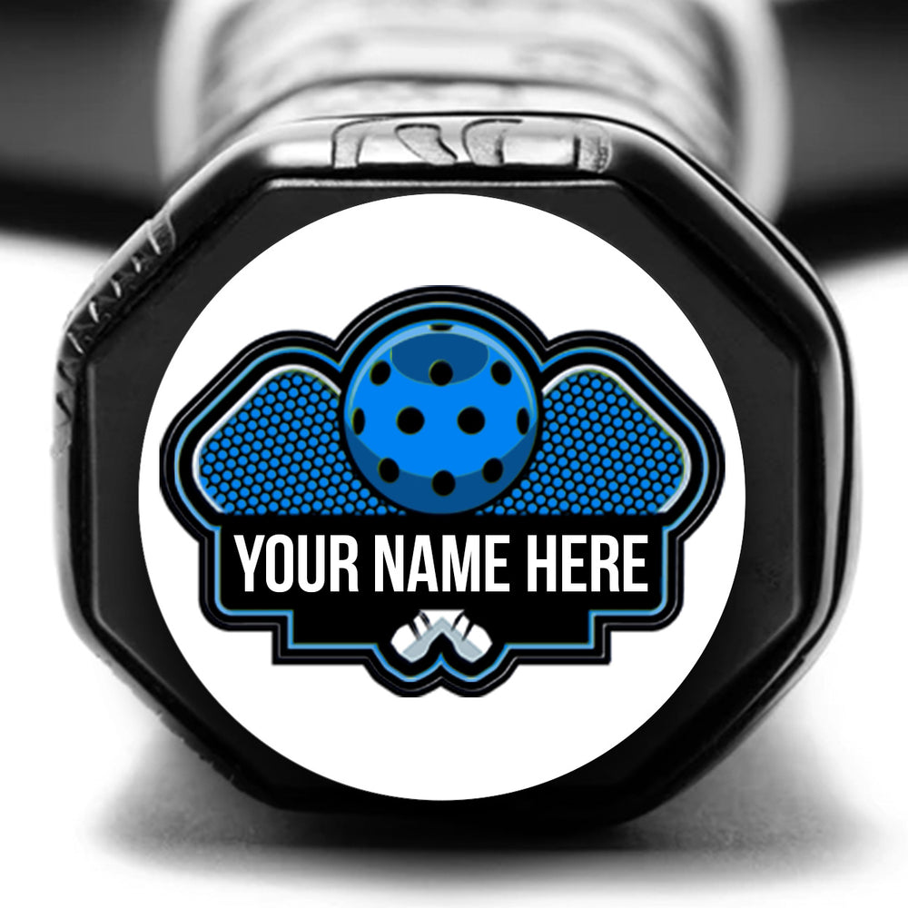 Personalized Pickleball Paddle Tag- Design White with Paddle