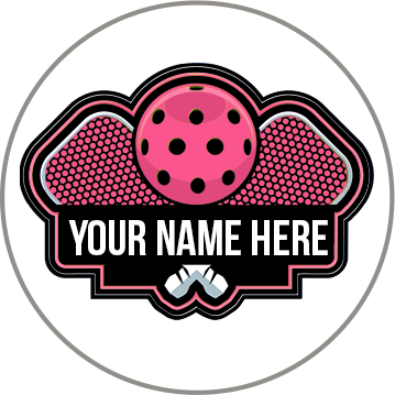 PERSONALIZED PICKLEBALL PADDLES TAG- PADDLE DESIGN WHITE