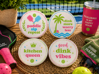 Pickleball Round Ceramic Coasters (set of 4)