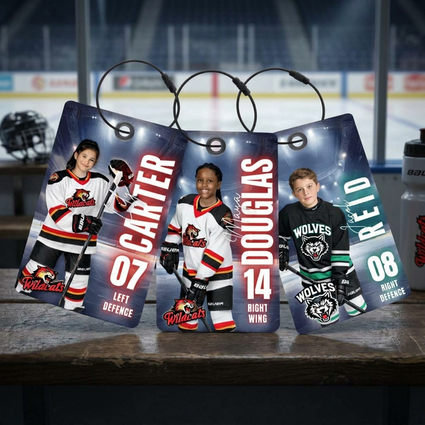 Personalized Hockey Bag Tag