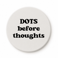 Mahjong round coaster dots before thoughts