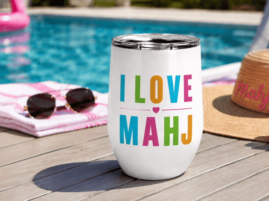 Mahjong Insulated Wine Tumblers