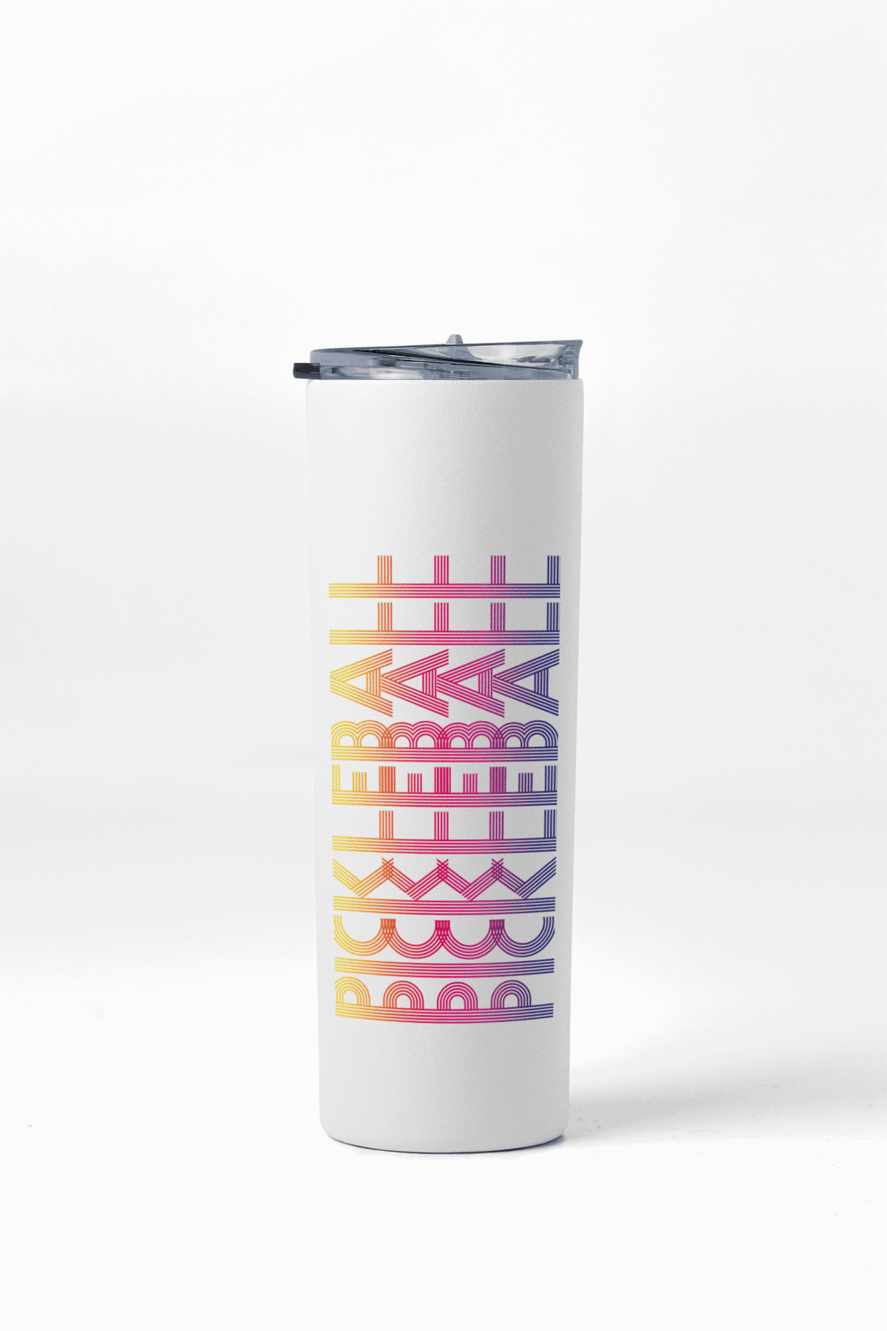 20 oz Duo Skinny Tumbler - Pickleball Rainbow - ByDesignCanada