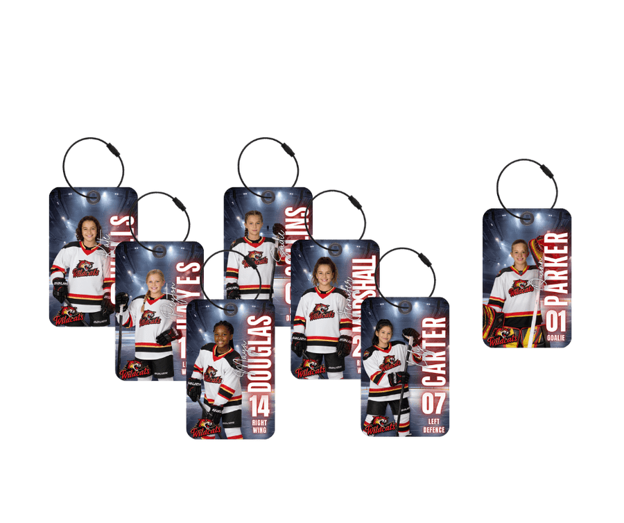 Personalized Hockey Bag Tag