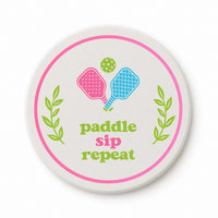 Pickleball Round Ceramic Coasters (set of 4) - ByDesignCanada