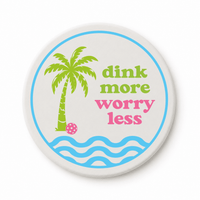 Pickleball Round Ceramic Coasters (set of 4) - ByDesignCanada